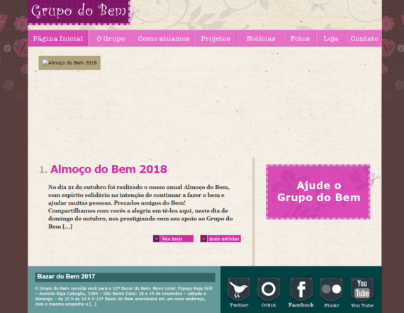 Imagem do site do Grupo do Bem