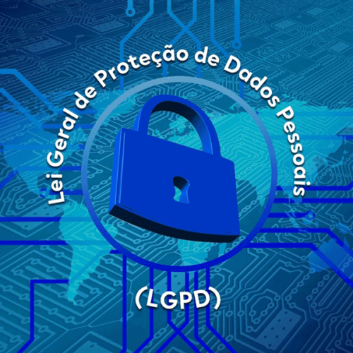 Imagem com a sigla da Lei Geral de Proteção de Dados Pessoais (LGPD).
